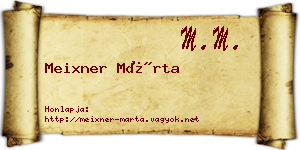 Meixner Márta névjegykártya